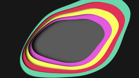 representación 3d vibrante de una forma abstracta giratoria dinámica
