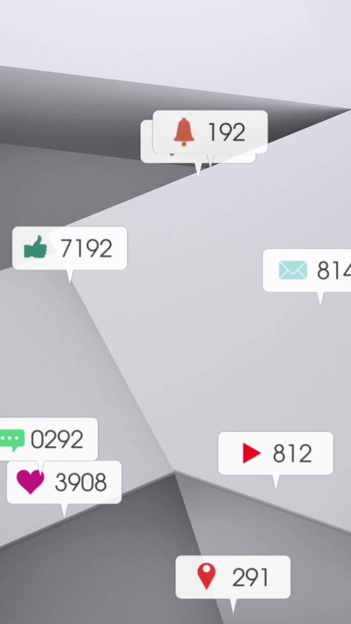Animation of social media data processing over abstract pattern