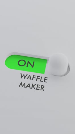 switching on the waffle maker switch vertical video