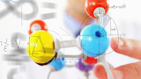 animation of mathematical formulae over scientist