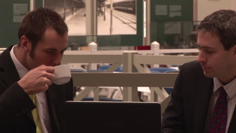 two businessmen having a meeting