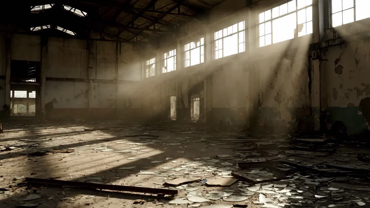 버려진 산업 건물 내부
