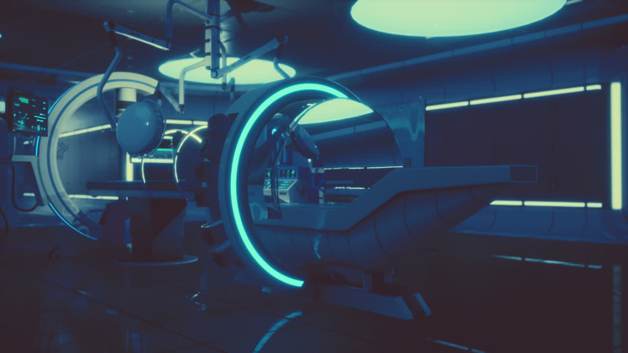 미래의 mri 자기 공명 실험실