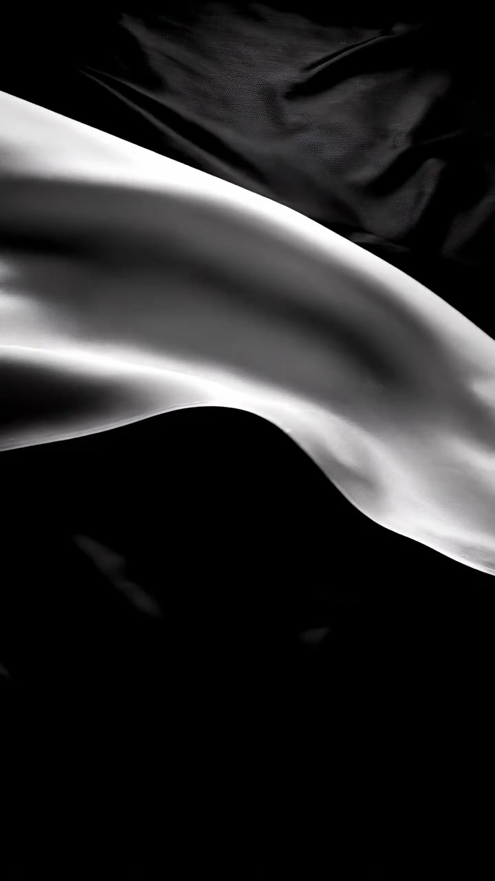 Elegante sfondo astratto in bianco e nero con tessuto fluido