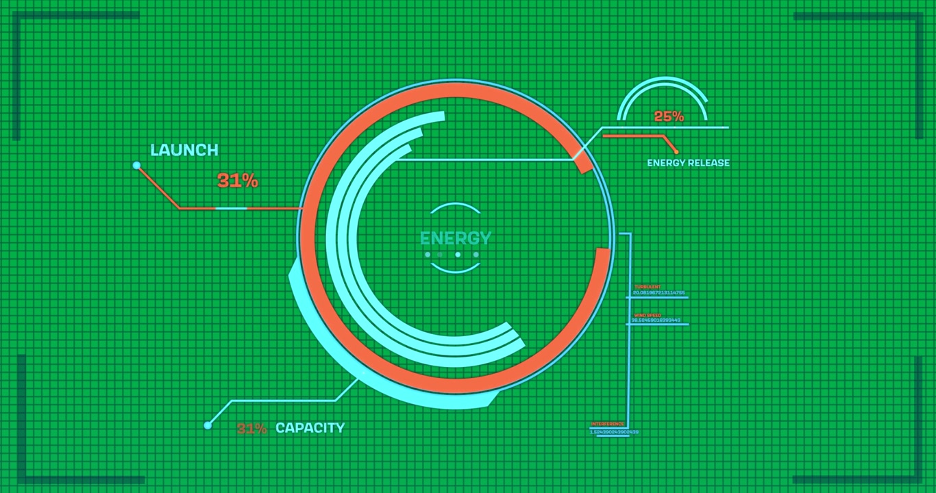 Animation of scientific data processing over transparent background