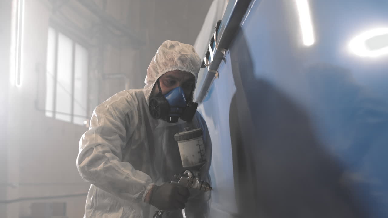 Spray Painting in an Industrial Setting