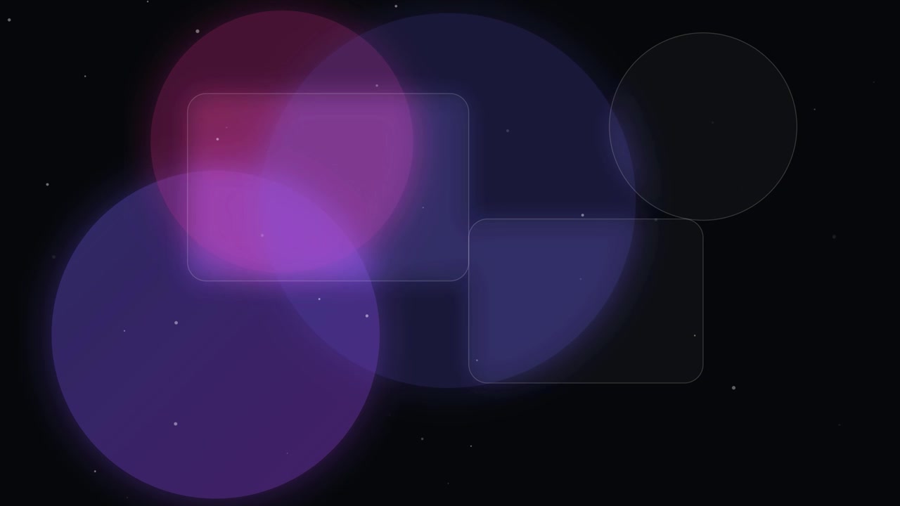 Abstract Motion Background with Floating Purple and Pink Glowing Circles