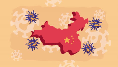 china coronavirus map illustration