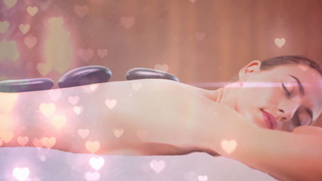 mujer en un spa.