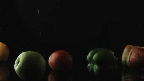 Slow-Motion-of-Falling-Veggies-in-Water