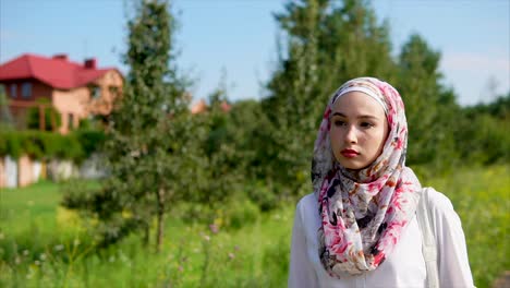 young woman in hijab
