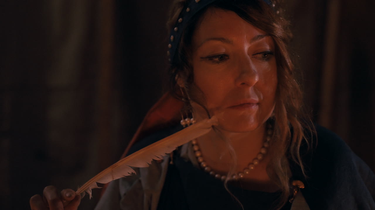 Medieval Woman with Quill