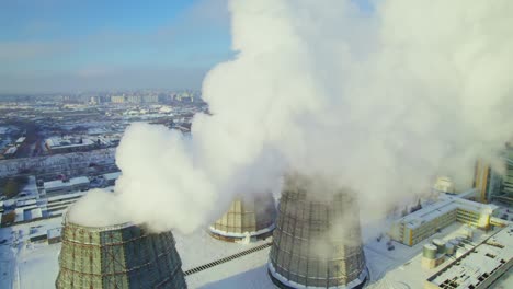 power plant in winter