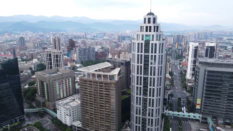 taiwan seen from above with many high-rise buildings