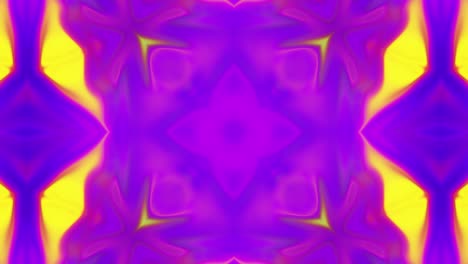 Bright-purple-and-yellow-Kaleidoscope-abstract-effect,-Seamless-Loop