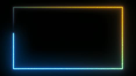 fondo del marco de neón brillante animado. espectáculo de láser bucle animación 4k