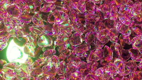 abstract glowing heart crystals