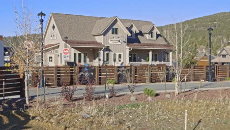 breckenridge station, a center point for bus travel in this mountain ski town