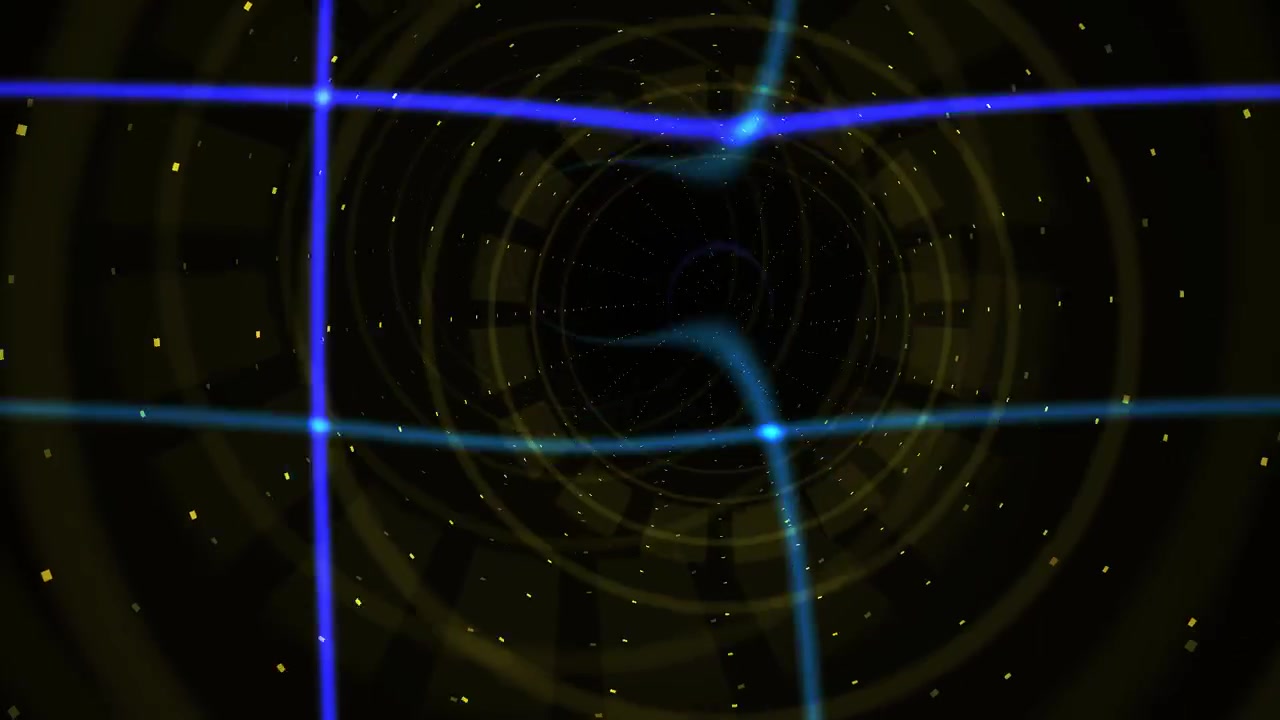 Dynamic Digital Tunnel with Intersecting Blue Light Beams