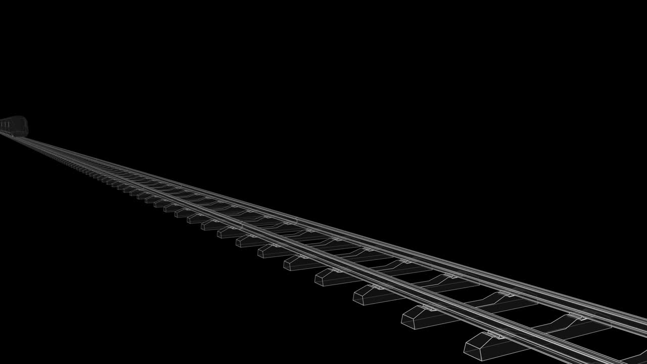 미래의 투명한 고속 열차: 윤 또는 와이어 프레임 스타일