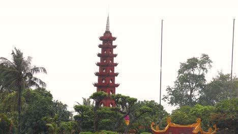 scenic view of tran quoc pagoda and surroundings