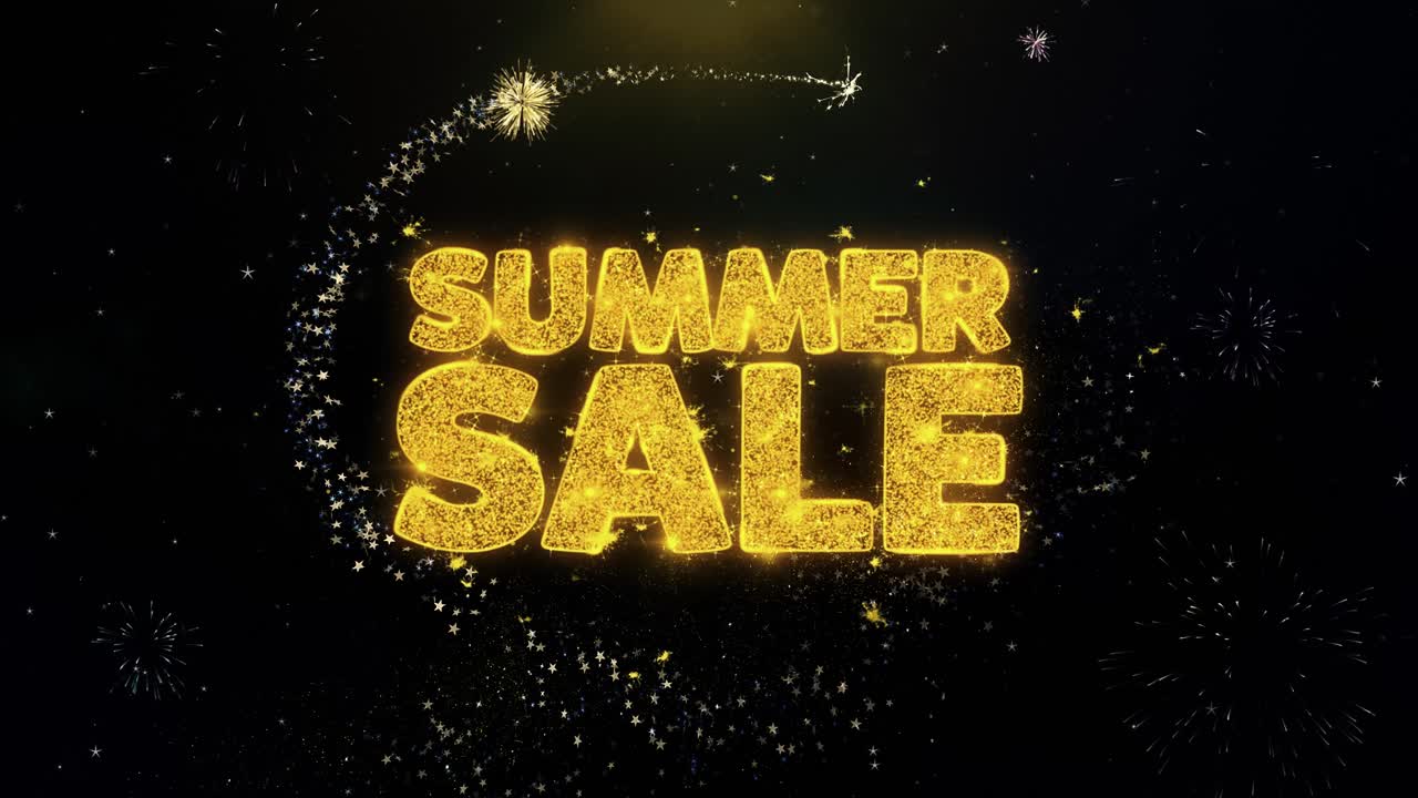 Summer Sale Fireworks Graphic