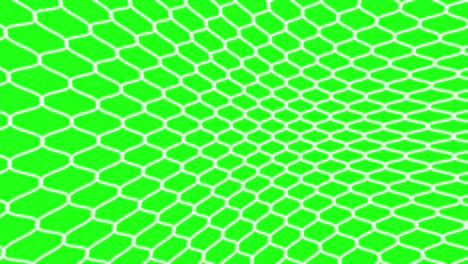 bola de fútbol en la portería. fondo de pantalla verde. animación en 4k.