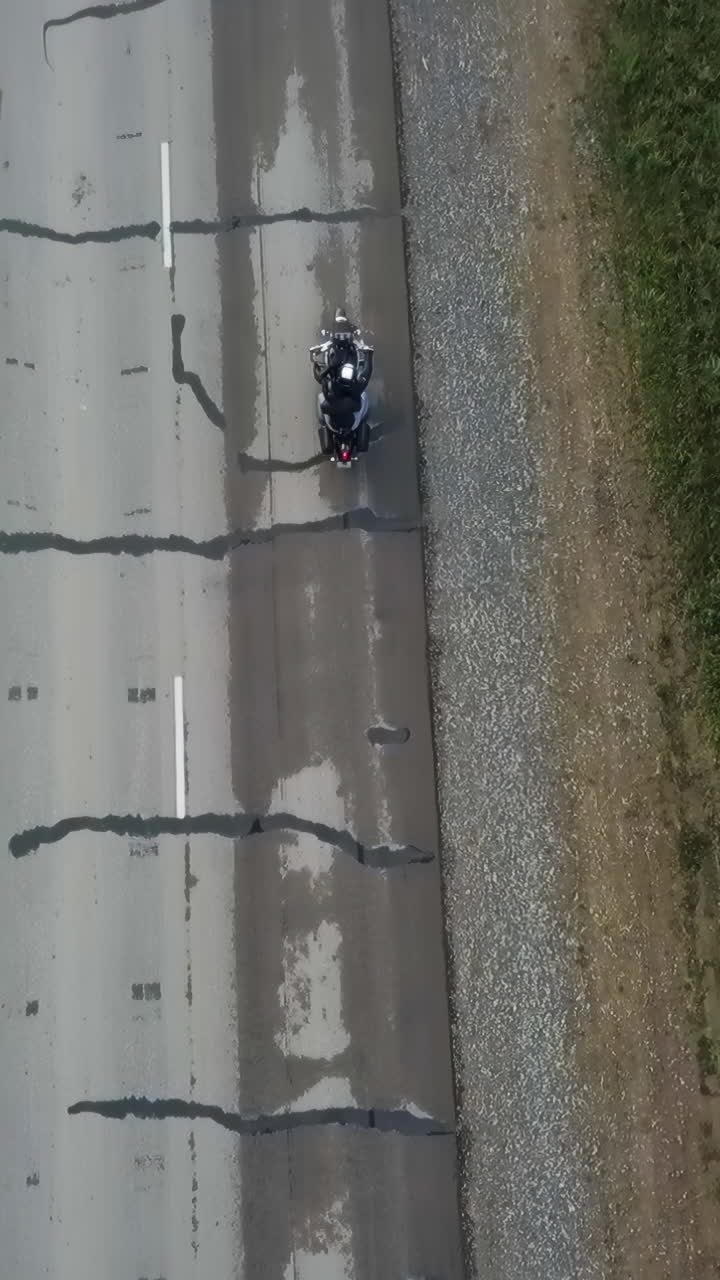 Motorcycle on a wet road