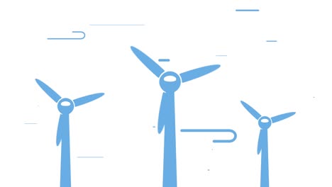 wind turbines with rotating blades