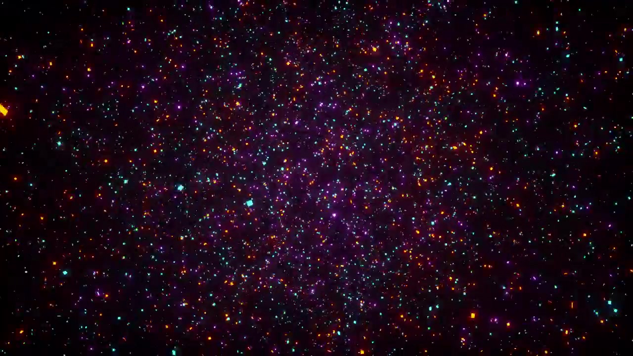 4K Renkli Patlayan Neon Konfeti.