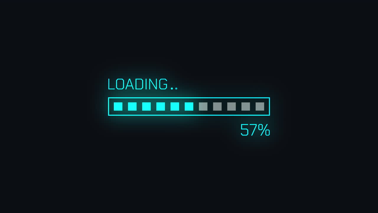 Digital Loading Progress Bar Animation