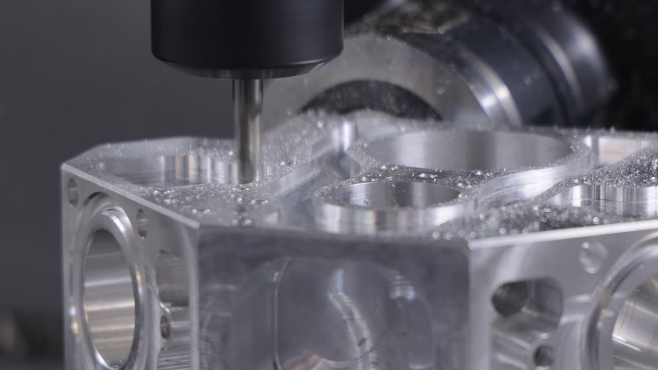 금속 가공 cnc 밀링 기계. 금속 절단 현대 가공 기술.