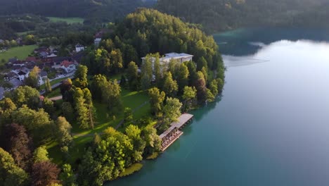 drone video from bled slovenia