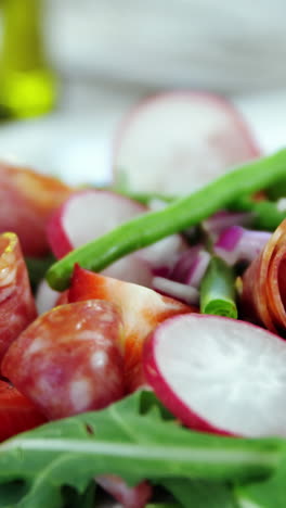 salad served on plate