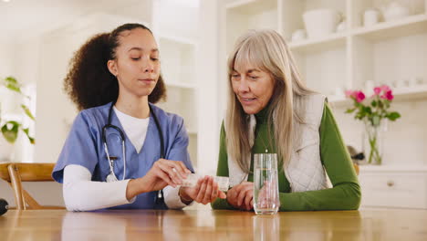 healthcare, medicine or planning with a nurse