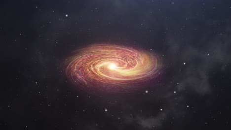 spiral galaxy orange in the universe