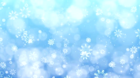 christmas background with snowflakes and sparkles.