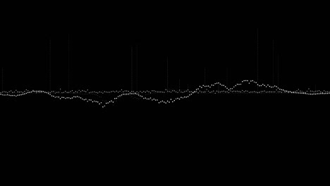 animation of music equalizers, vertical white shape bar lines on black background, pulsating and moving up and down, overlay video with alpha blending option