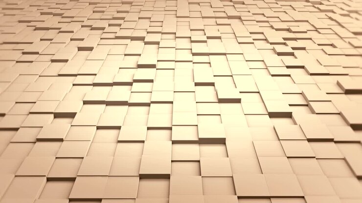 Tiles Cubes Loop 4K Background - Clean Warm Color - View 02