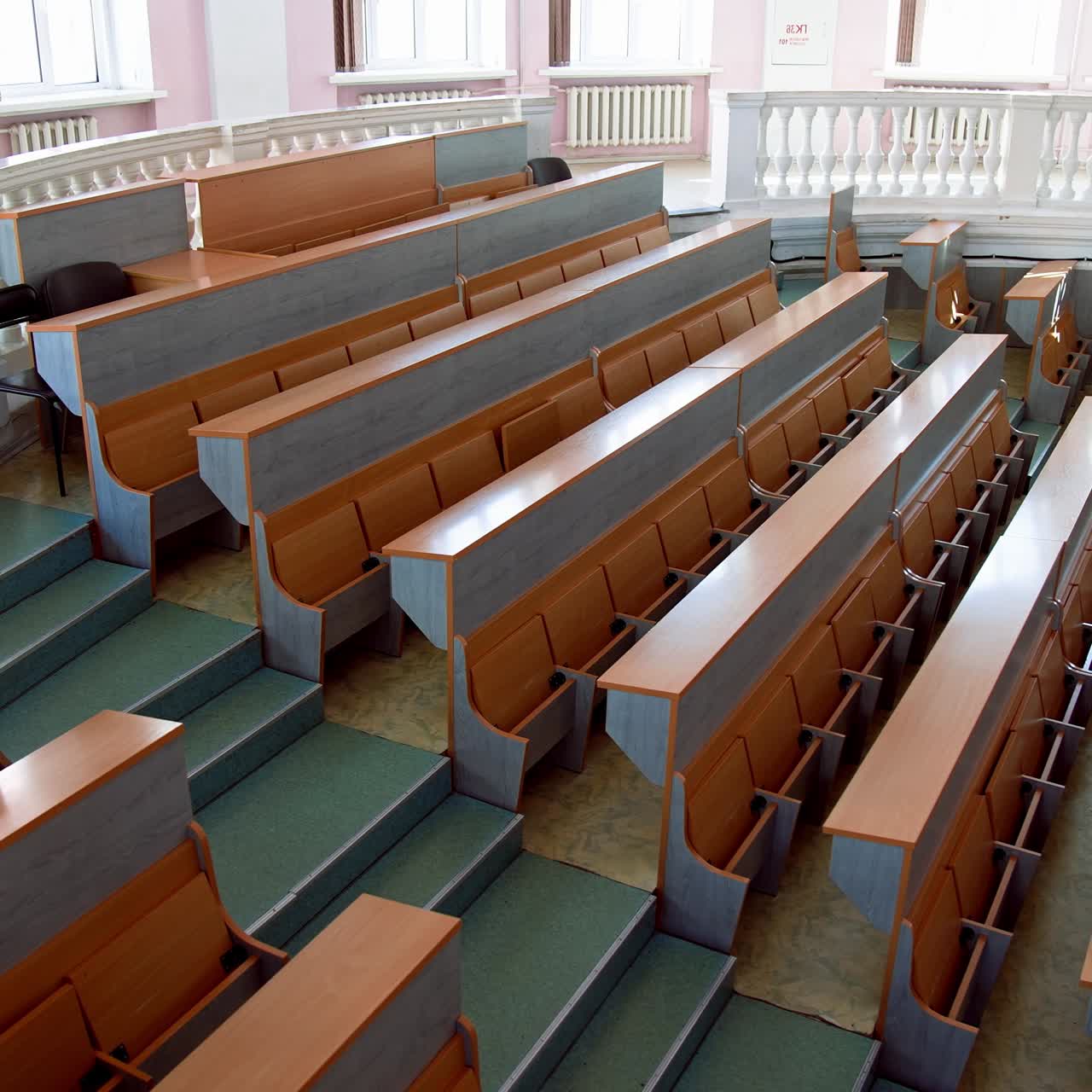 Class lecture room interior view