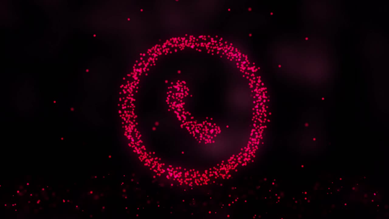 icono de teléfono de punto rojo