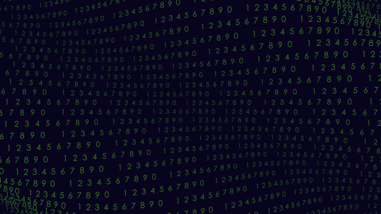 código binario digital con números aleatorios de neón en la pantalla de una computadora digital