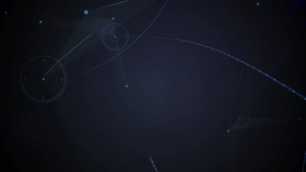 animación de la exploración del alcance y las formas sobre un fondo negro