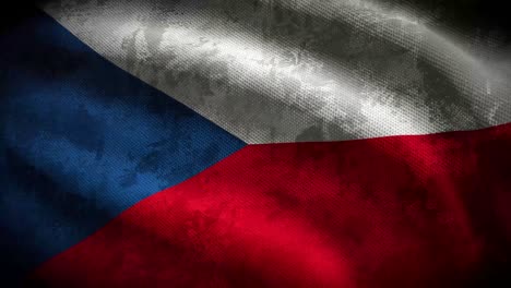 bandera grunge checa - animación en bucle