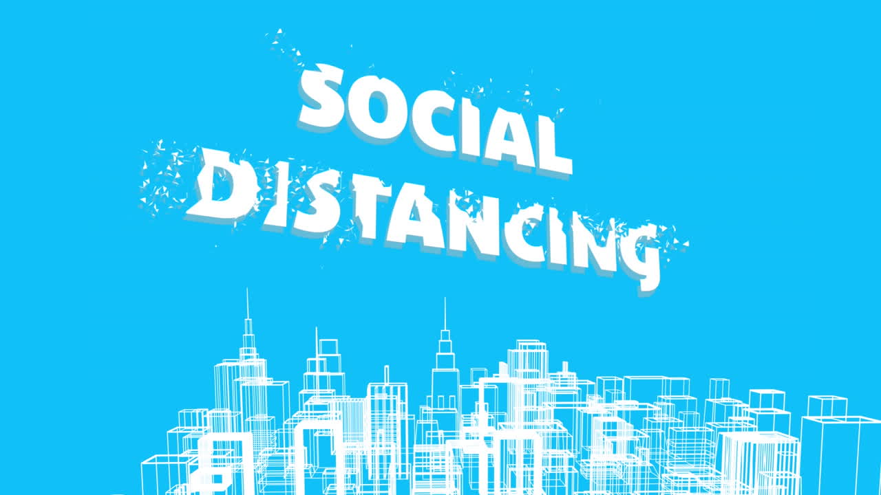 도시 풍경에 대한 사회적 거리두기 텍스트