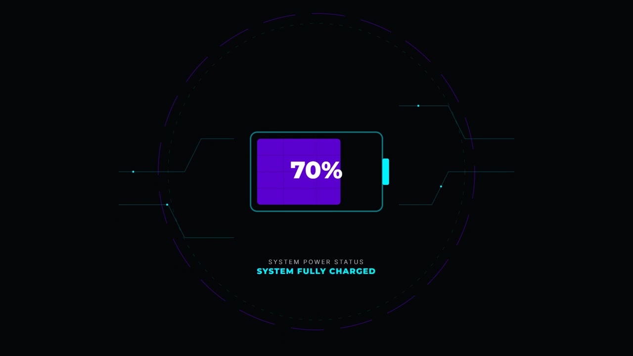 Animazione digitale della barra di avanzamento della ricarica della batteria