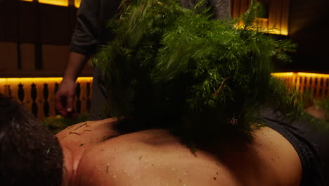 herbal sauna back treatment