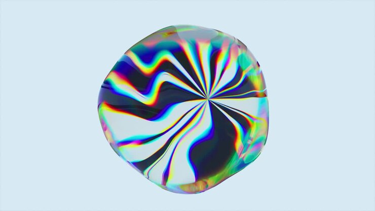 Sfera iridescente astratta