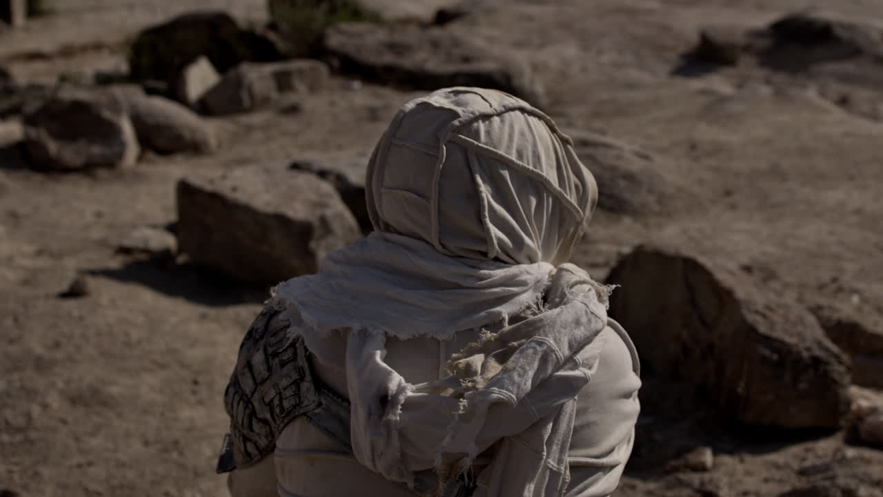 Desert Warrior with Futuristic Goggles