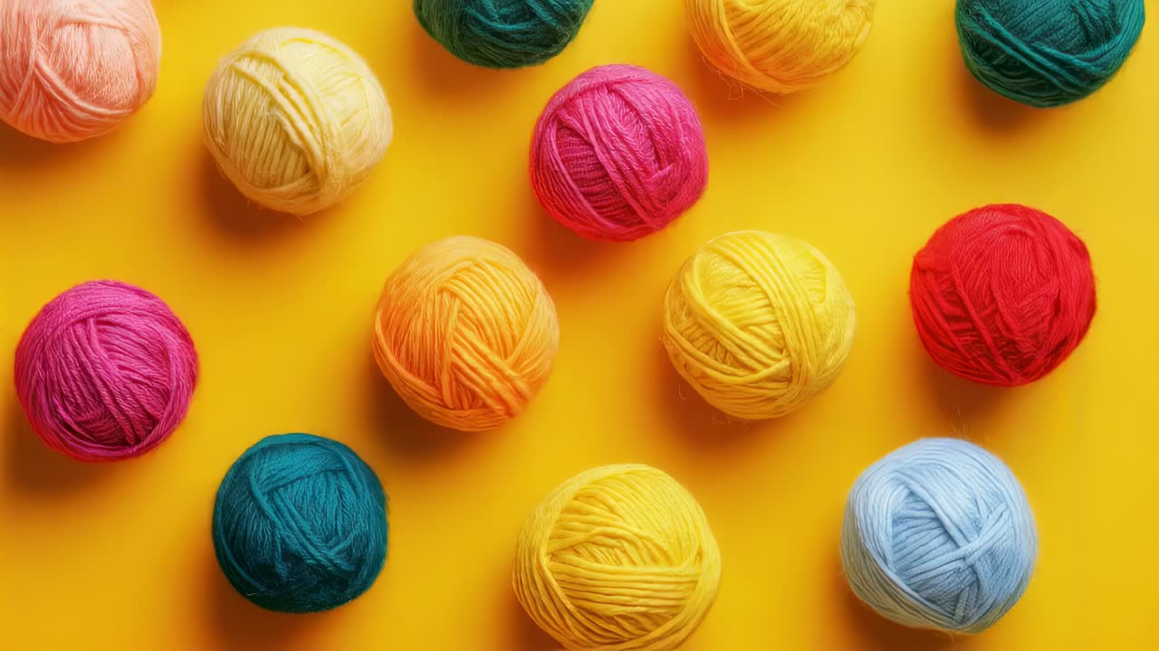 Bolas de hilo de colores